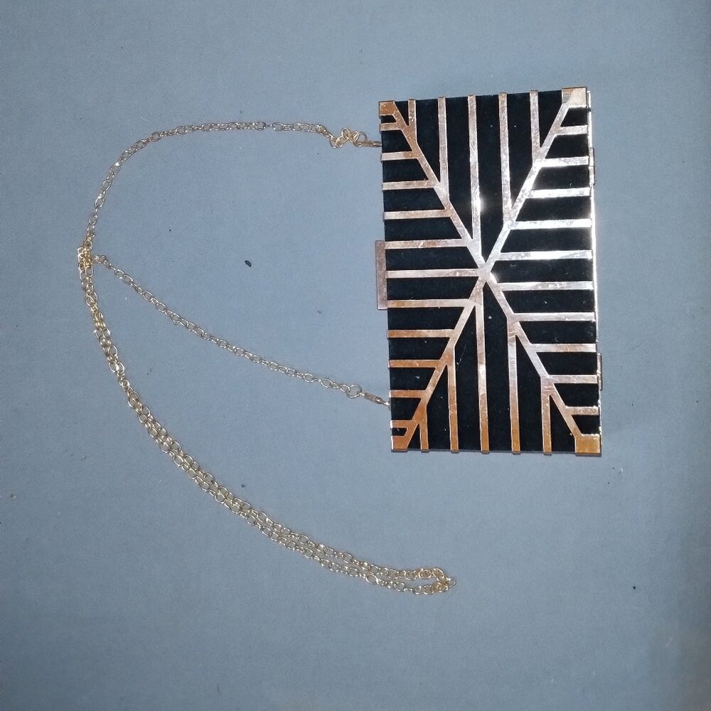 CARIEDO black velvet evening clutch bag